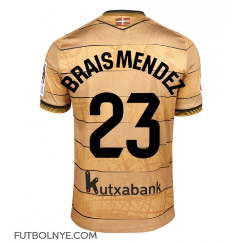 Camiseta Real Sociedad Brais Mendez #23 Visitante Equipación 2024-25 manga corta